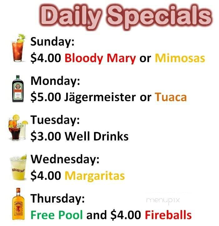A Step Up Lounge - Dallas, TX menu_pic