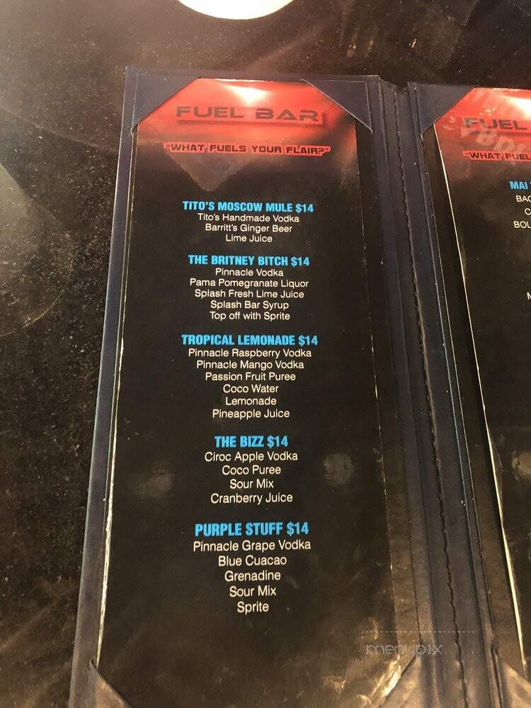 Fuel Bar - Las Vegas, NV menu_pic