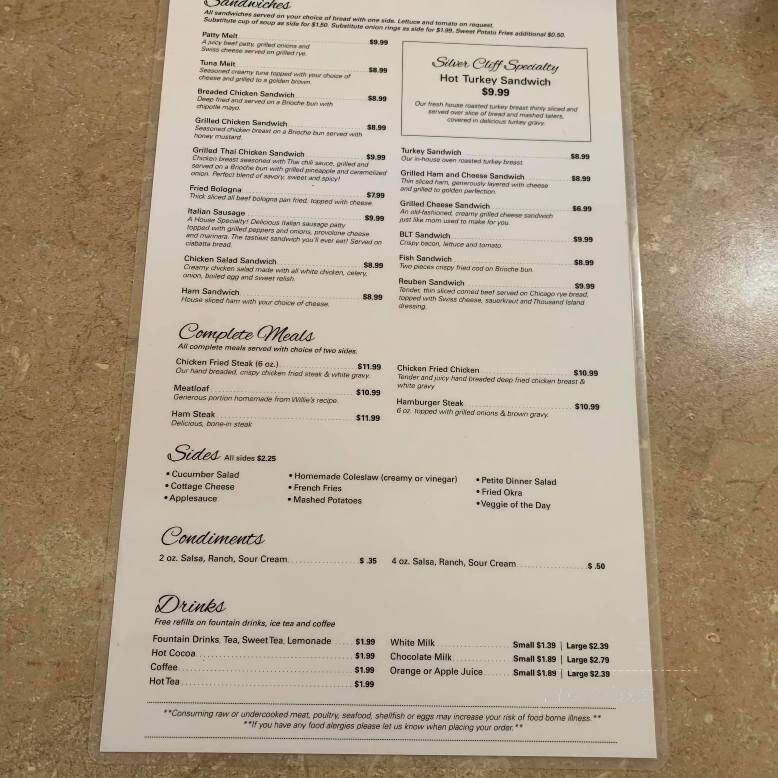 Silver Clff Mountain Inn - Silver Cliff, CO menu_pic
