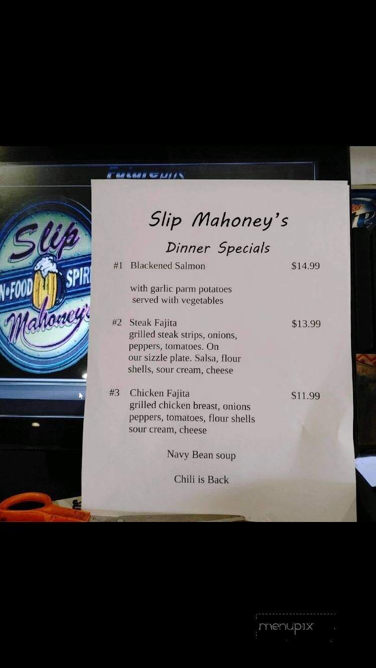 Slip Mahoney's - Riverview, MI menu_pic