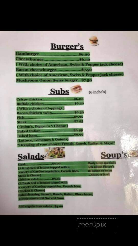 Woodlands - Mayport, PA menu_pic