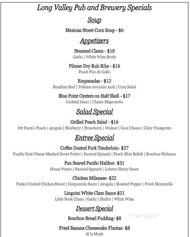Long Valley Inn - Long Valley, NJ menu_pic