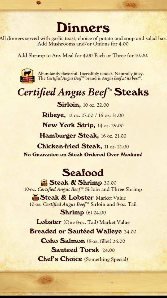 Double Barrel Saloon - Fairview, MT menu_pic