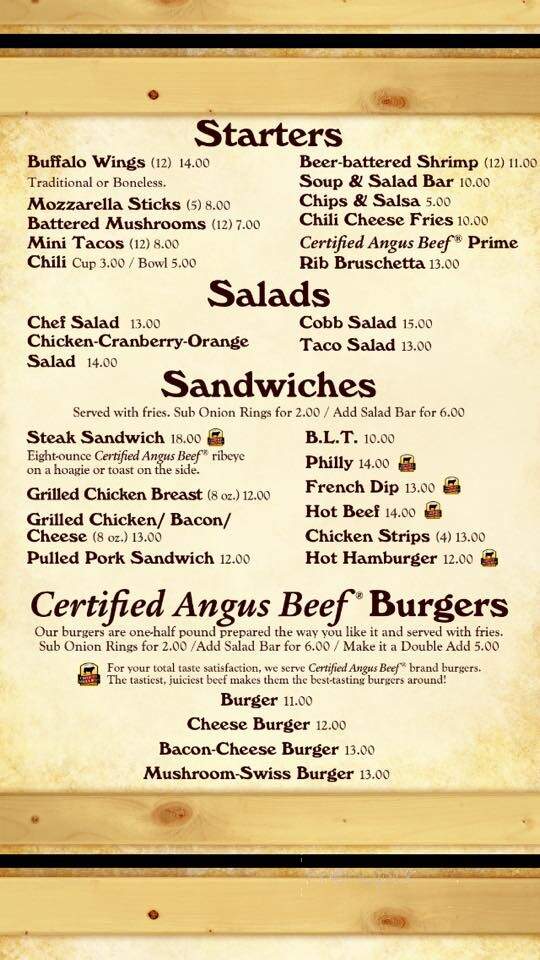 Double Barrel Saloon - Fairview, MT menu_pic