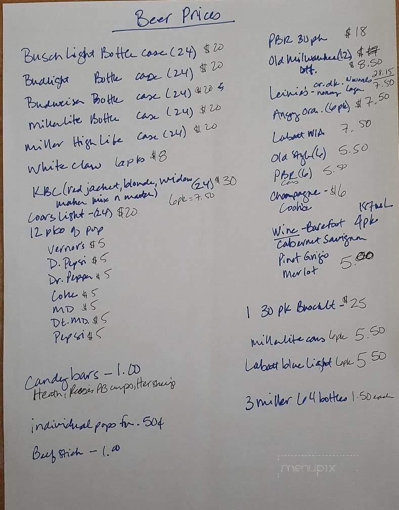Rousseau Bar - Mass City, MI menu_pic