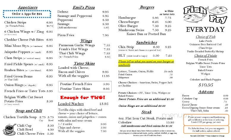 Rousseau Bar - Mass City, MI menu_pic