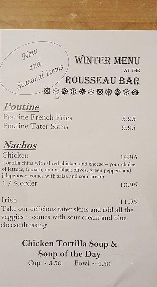 Rousseau Bar - Mass City, MI menu_pic