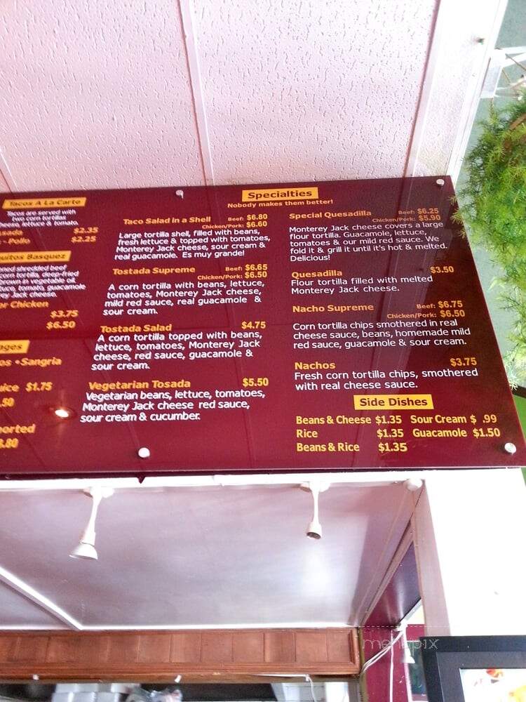 El Progreso Mexican Restaurant - Lake Forest, CA menu_pic