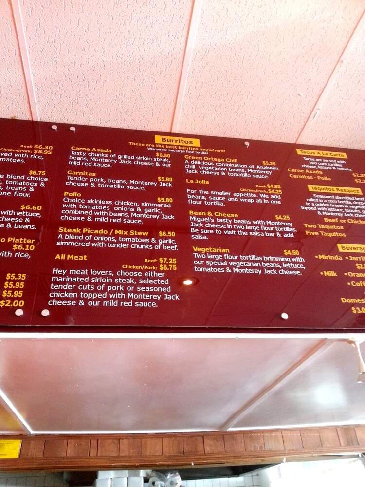 El Progreso Mexican Restaurant - Lake Forest, CA menu_pic