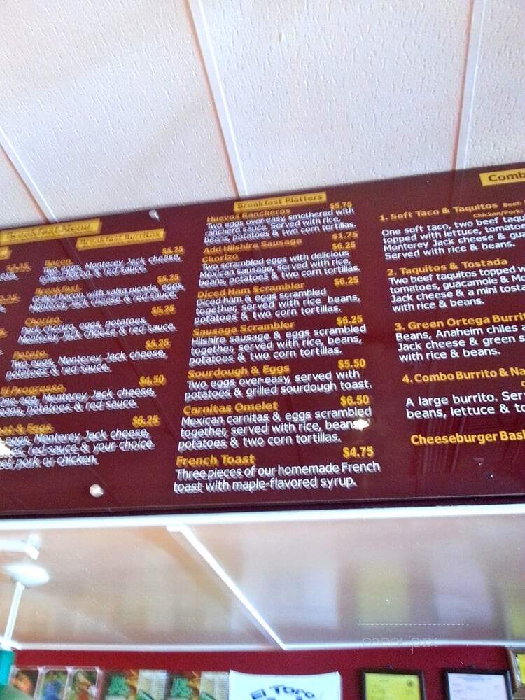 El Progreso Mexican Restaurant - Lake Forest, CA menu_pic