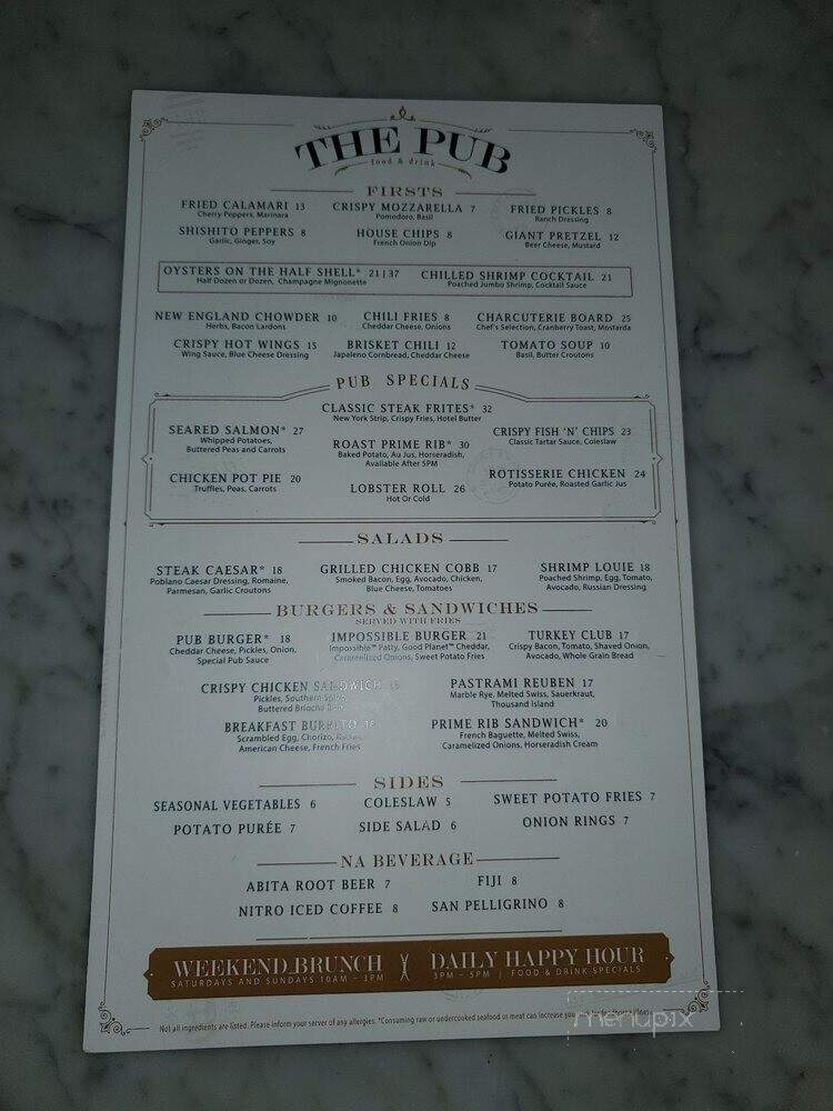 The Pub - Las Vegas, NV menu_pic