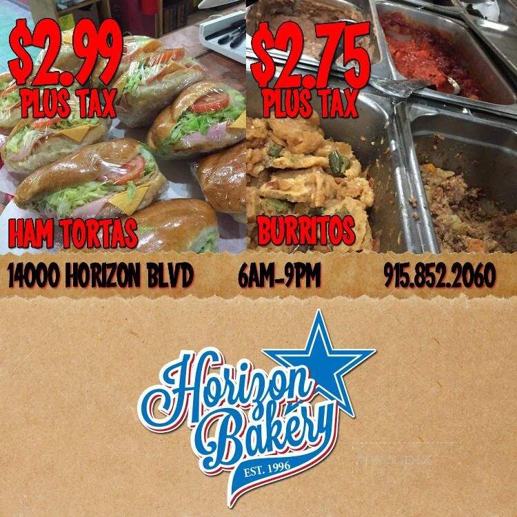 Horizon Bakery - El Paso, TX menu_pic