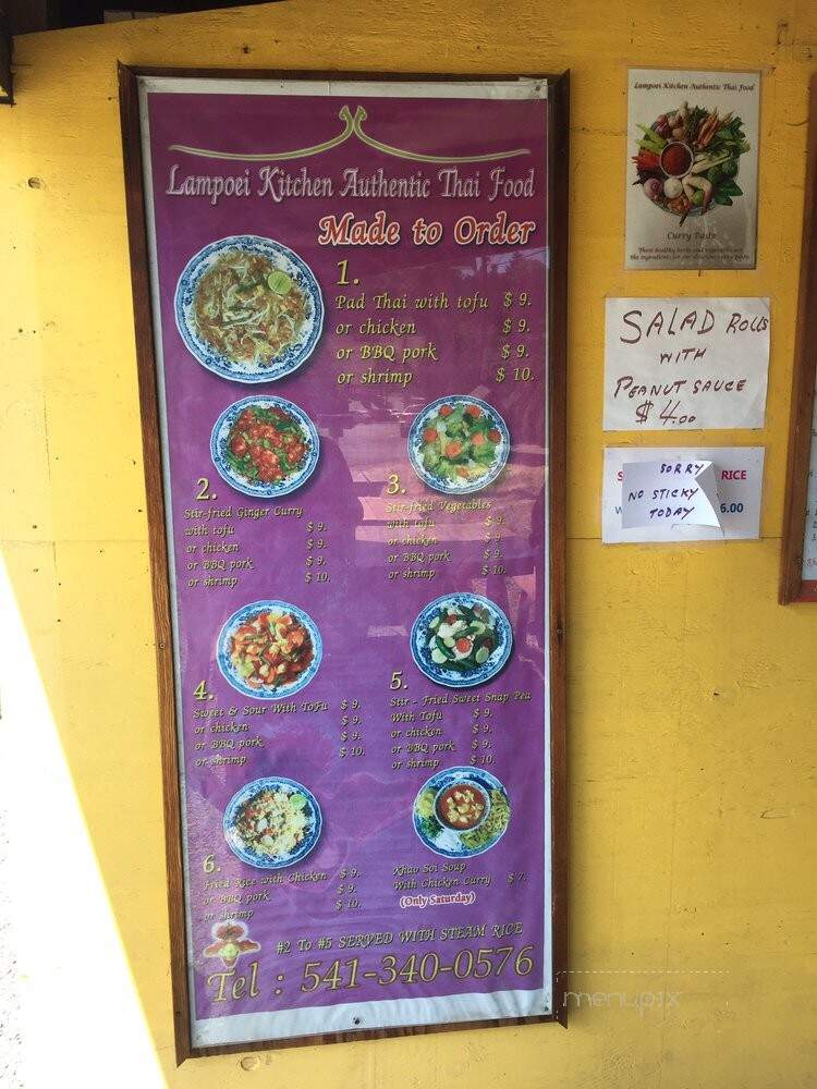 Lampoei's Kitchen Authentic Thai Food - Hood River, OR menu_pic