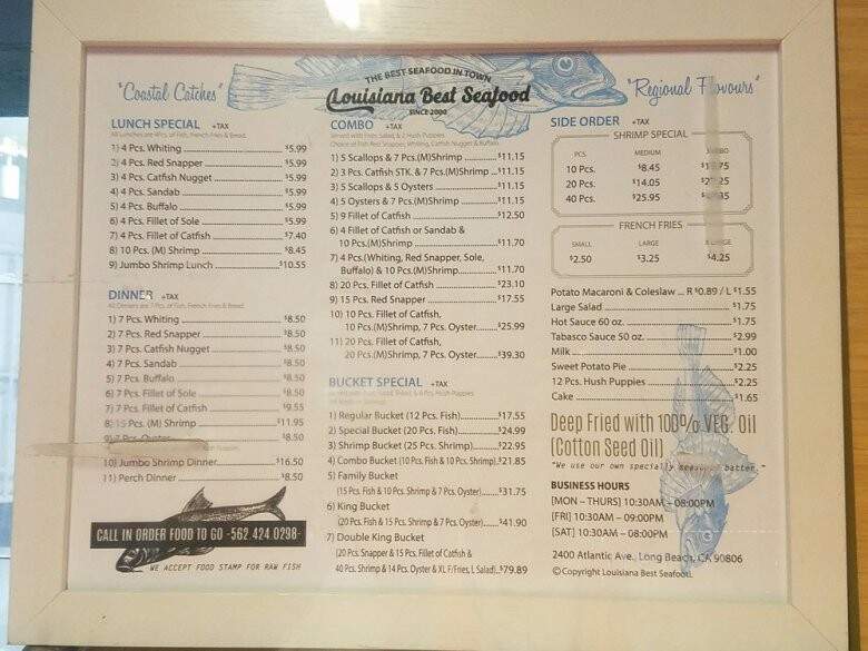 Louisiana Best Seafood - Long Beach, CA menu_pic