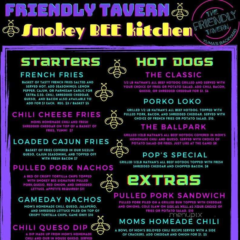 Friendly Tavern - Yuma, AZ menu_pic