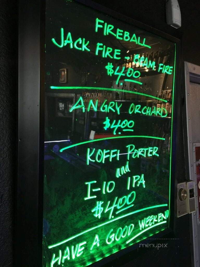Tool Shed - Palm Springs, CA menu_pic