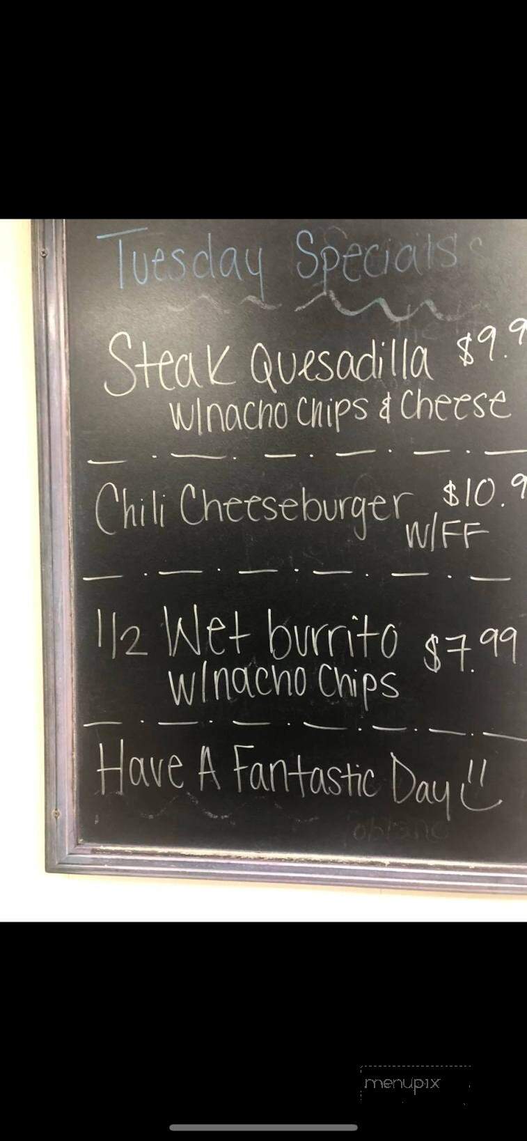 Gilligan's - Cass City, MI menu_pic