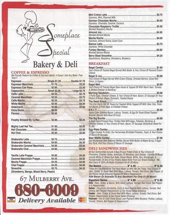 Someplace Special Bakery - Lake Havasu City, AZ menu_pic
