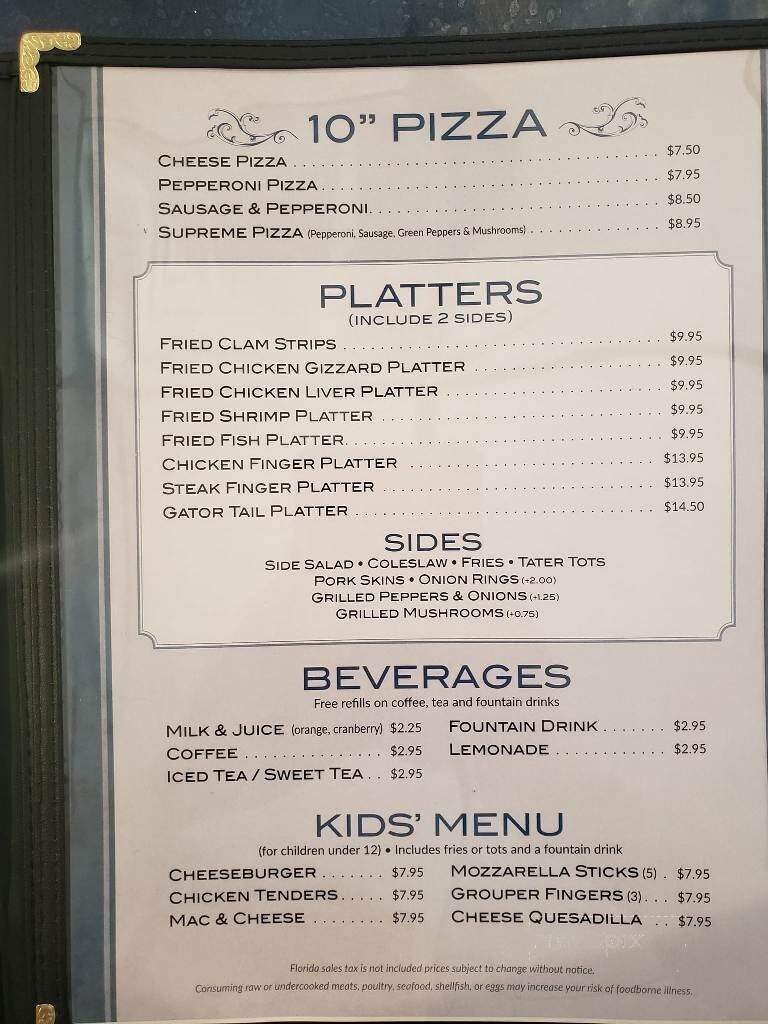 San Ann Restaurant - San Antonio, FL menu_pic