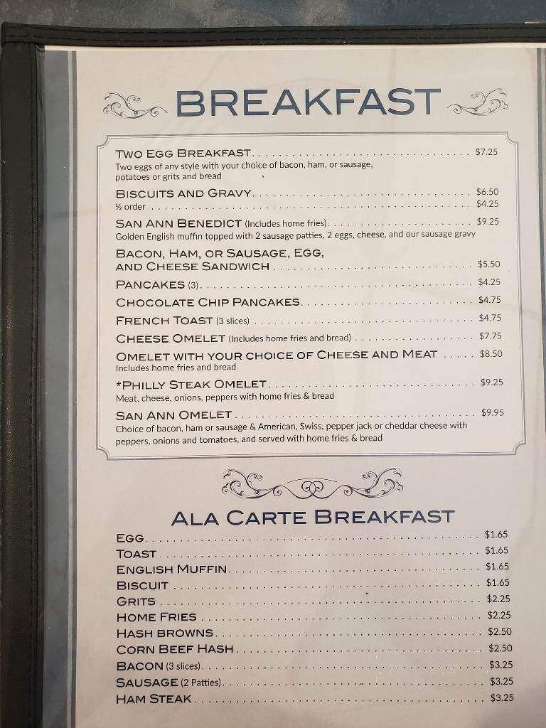 San Ann Restaurant - San Antonio, FL menu_pic