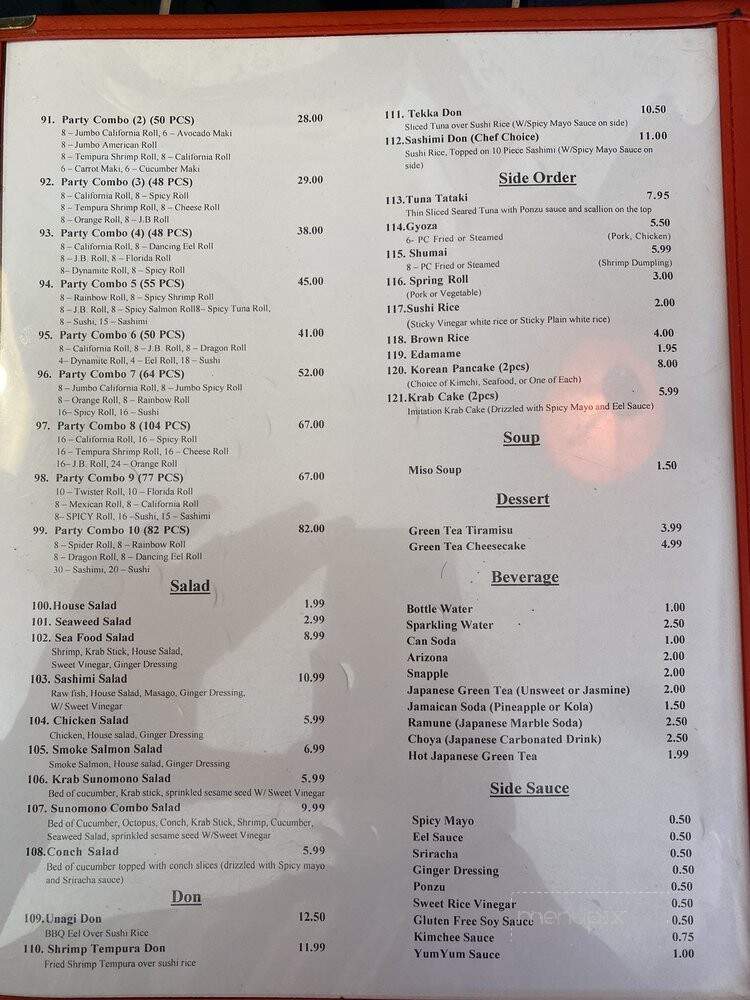 Sushi To Go - Fort Lauderdale, FL menu_pic