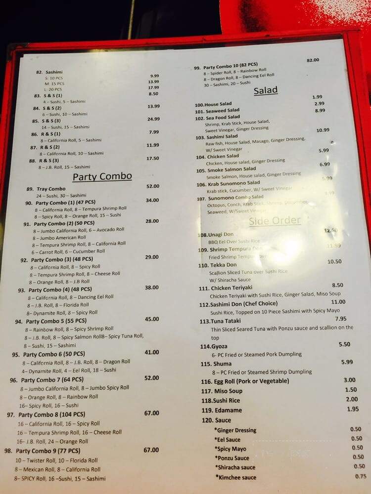 Sushi To Go - Fort Lauderdale, FL menu_pic