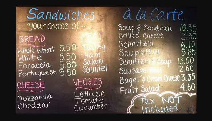 Big Shots Cafe - Burnaby, BC menu_pic