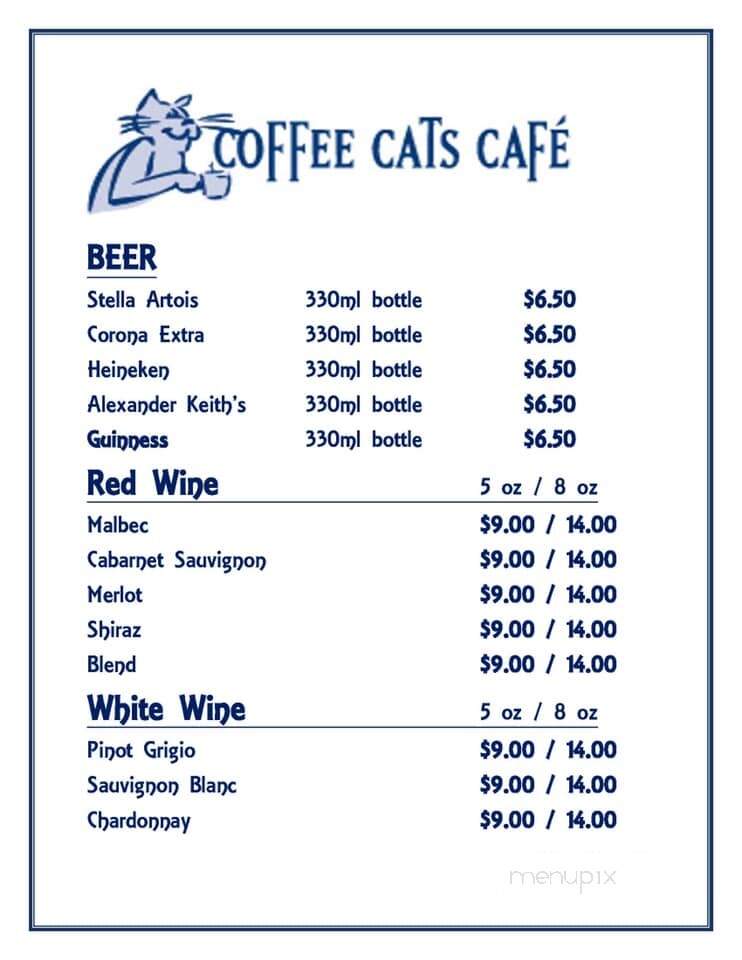 Coffee Cats Cafe - Calgary, AB menu_pic