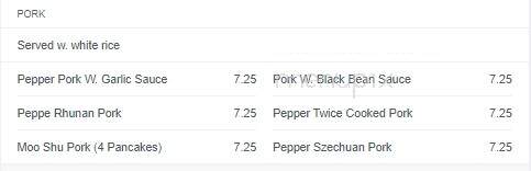Mings Buffet - East Peoria, IL menu_pic