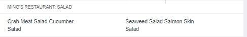 Mings Buffet - East Peoria, IL menu_pic