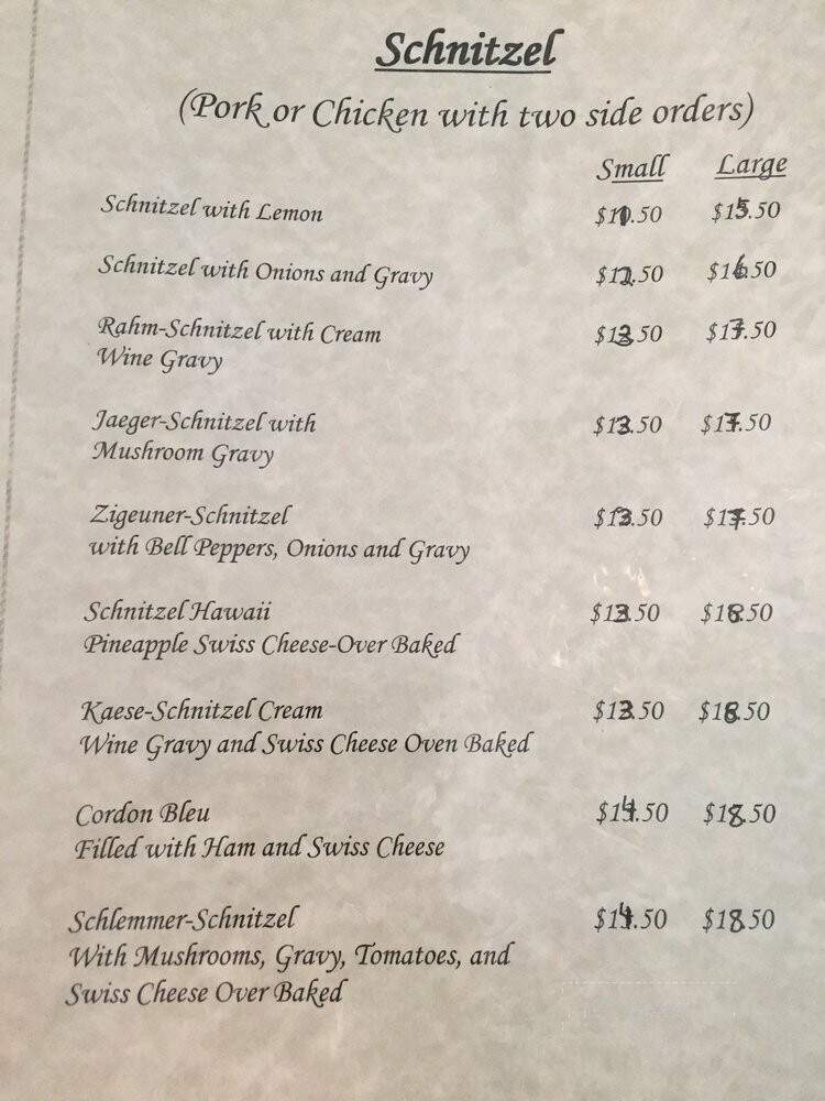 Marita Schlenmerstube - Hope Mills, NC menu_pic