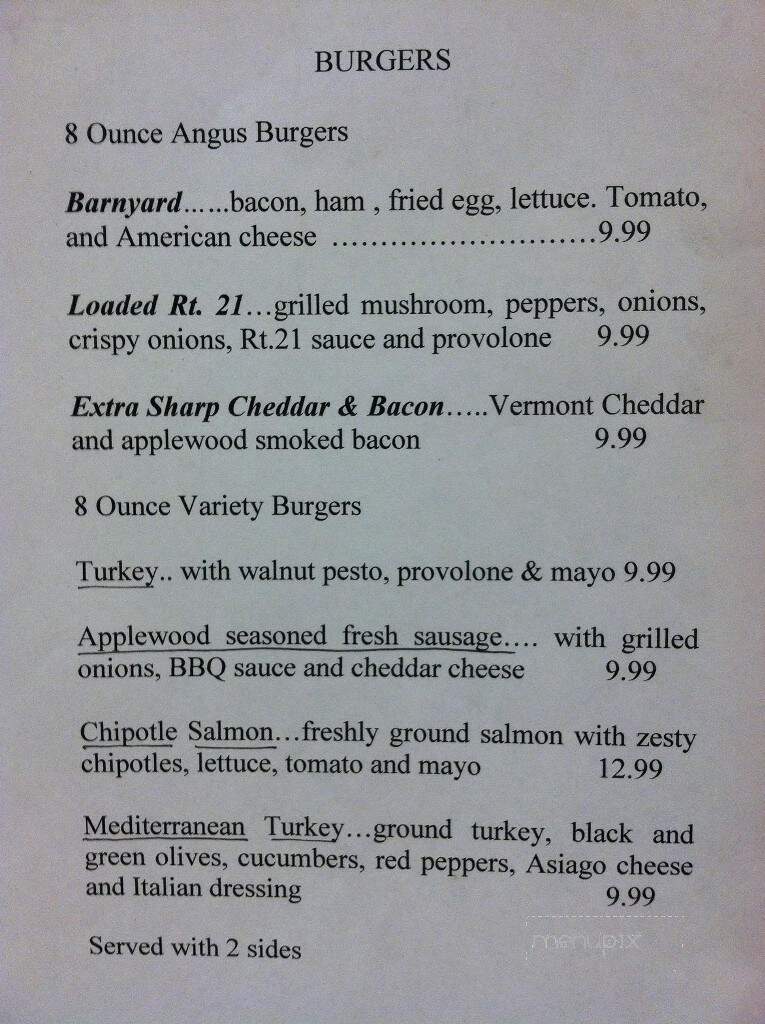 Creekside Kitchen - Graysville, PA menu_pic