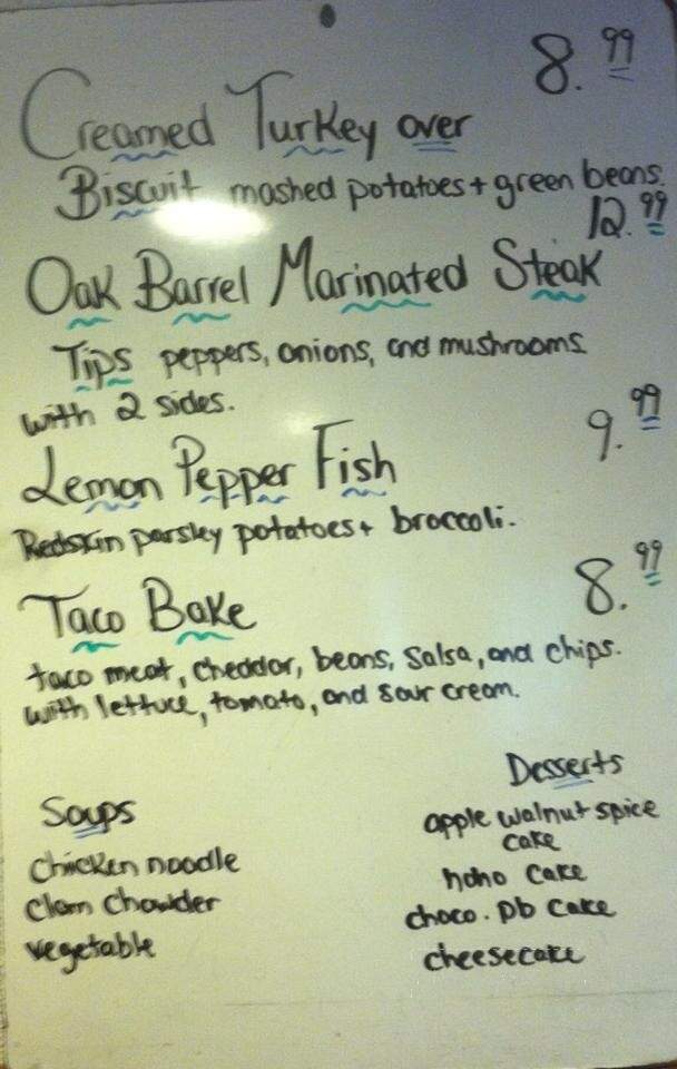 Creekside Kitchen - Graysville, PA menu_pic