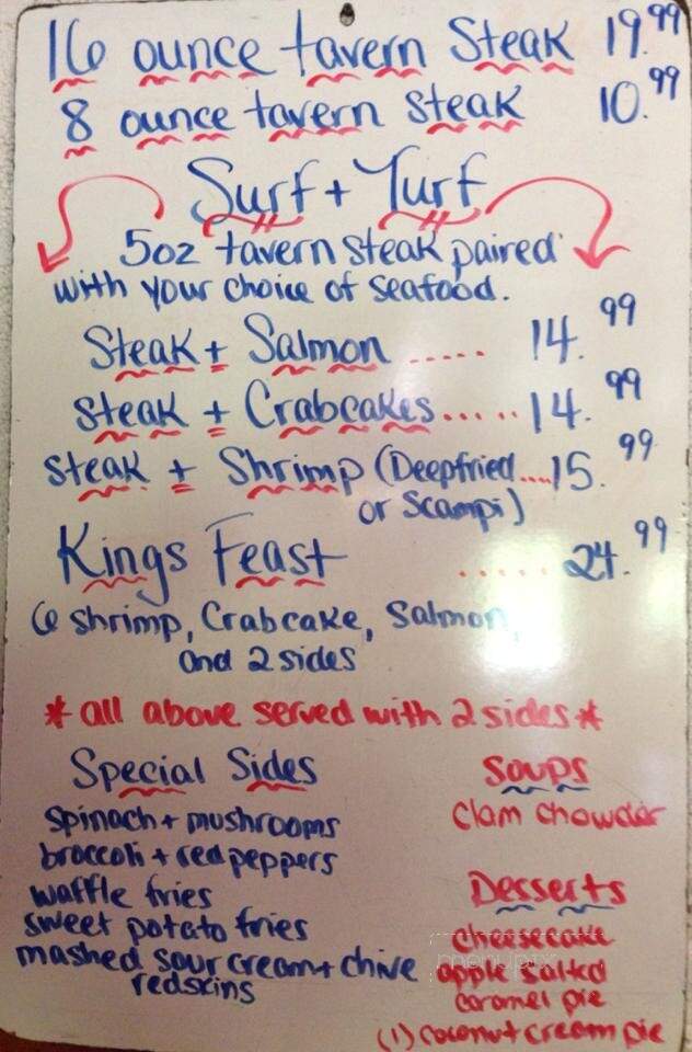 Creekside Kitchen - Graysville, PA menu_pic