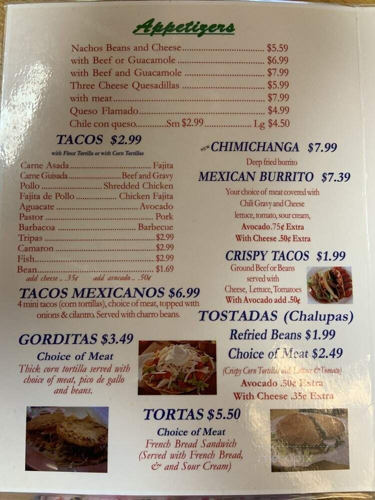 La Costenita Restaurant - Corpus Christi, TX menu_pic