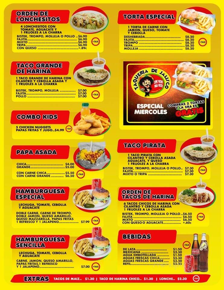 Taco Jalisco - Palmview, TX menu_pic