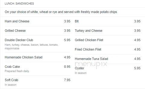 Kitchen Sync at the Eastville Inn - Eastville, VA menu_pic