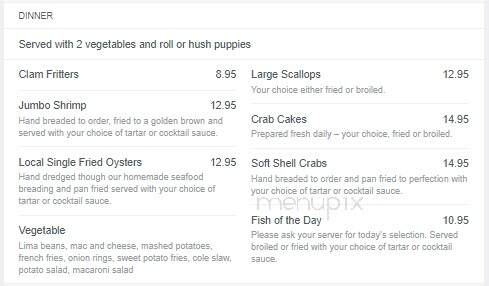 Kitchen Sync at the Eastville Inn - Eastville, VA menu_pic