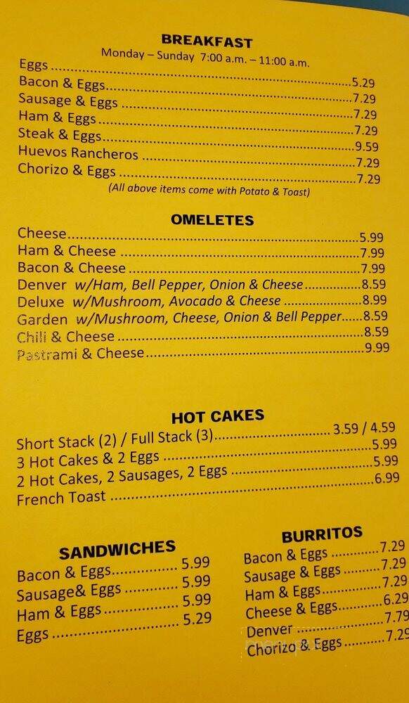 Tip Top Hamburger - Arleta, CA menu_pic