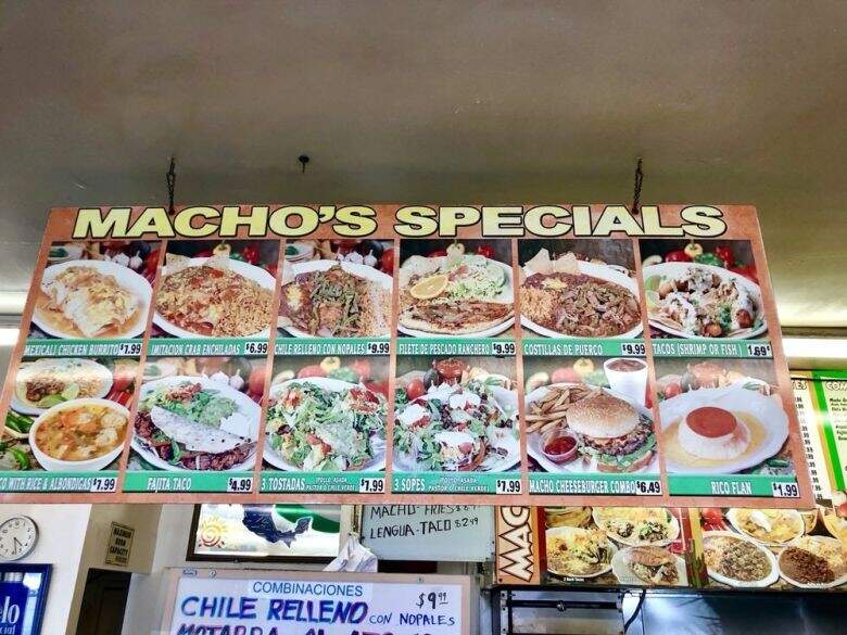 Macho Cafe - San Gabriel, CA menu_pic