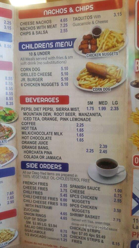 Burger Depot - La Puente, CA menu_pic