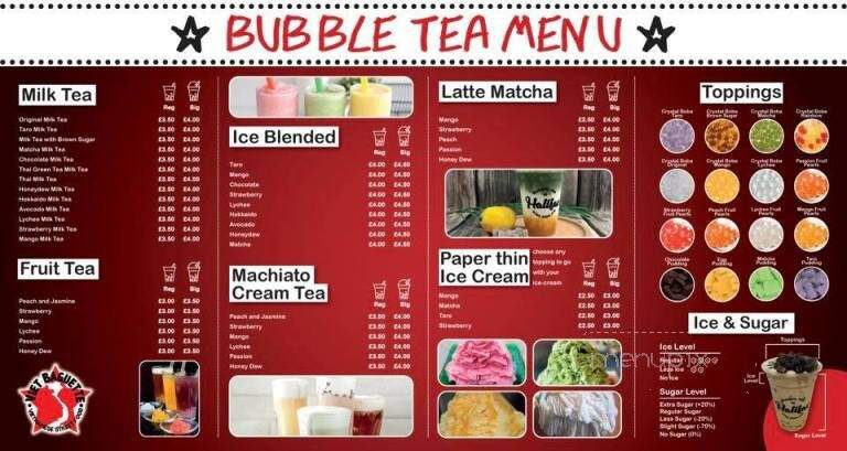 Bubble Tea Shop - Halifax, NS menu_pic