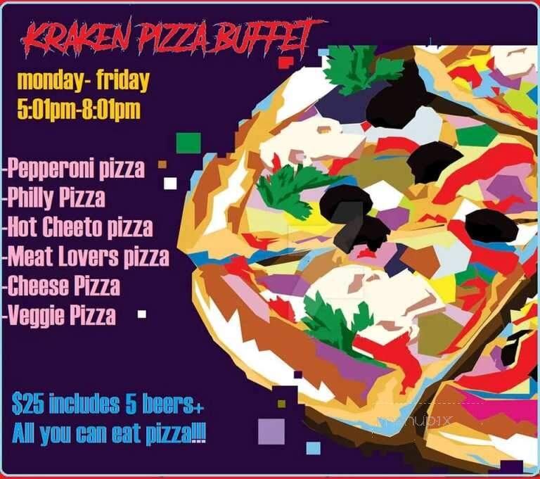 The Kraken Lounge - Brownsville, TX menu_pic