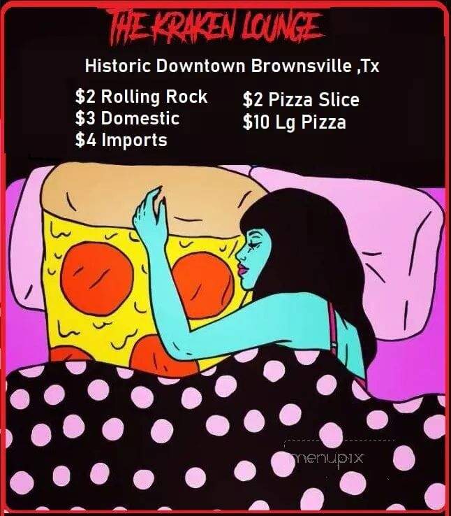 The Kraken Lounge - Brownsville, TX menu_pic