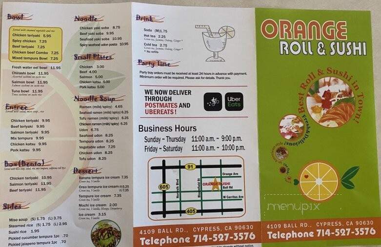 Orange Roll & Sushi - Cypress, CA menu_pic