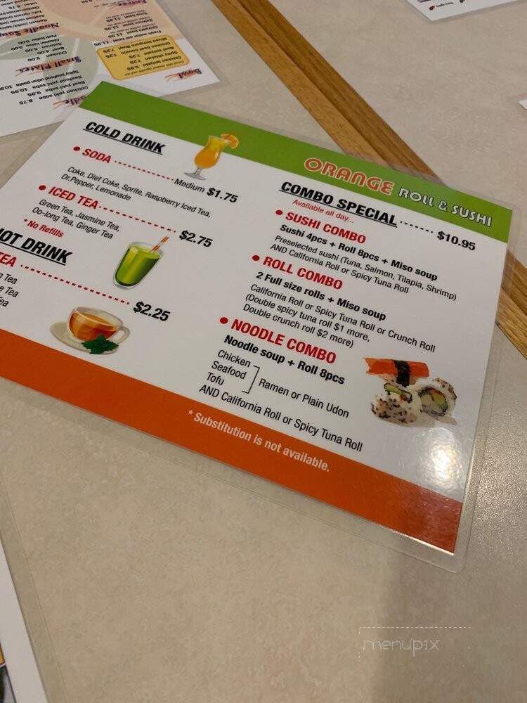 Orange Roll & Sushi - Cypress, CA menu_pic