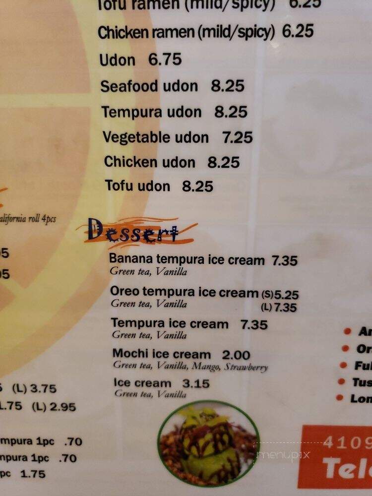 Orange Roll & Sushi - Cypress, CA menu_pic