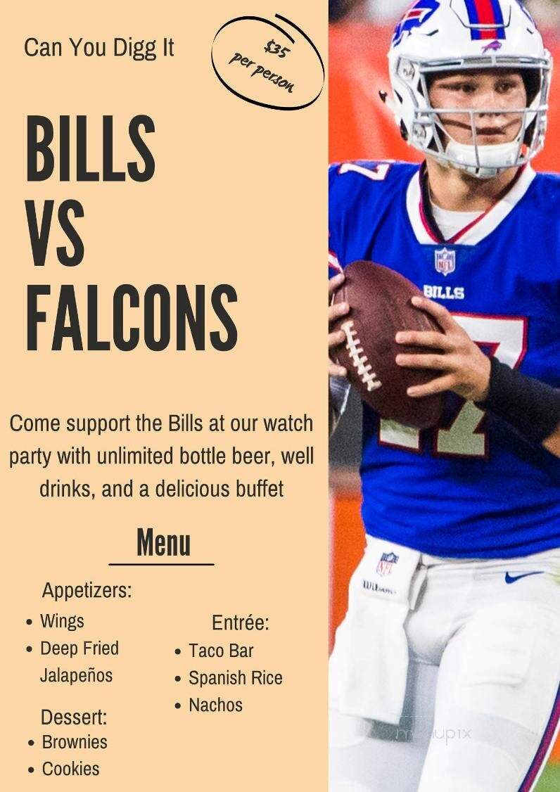 Can You Digg It - Buffalo, NY menu_pic