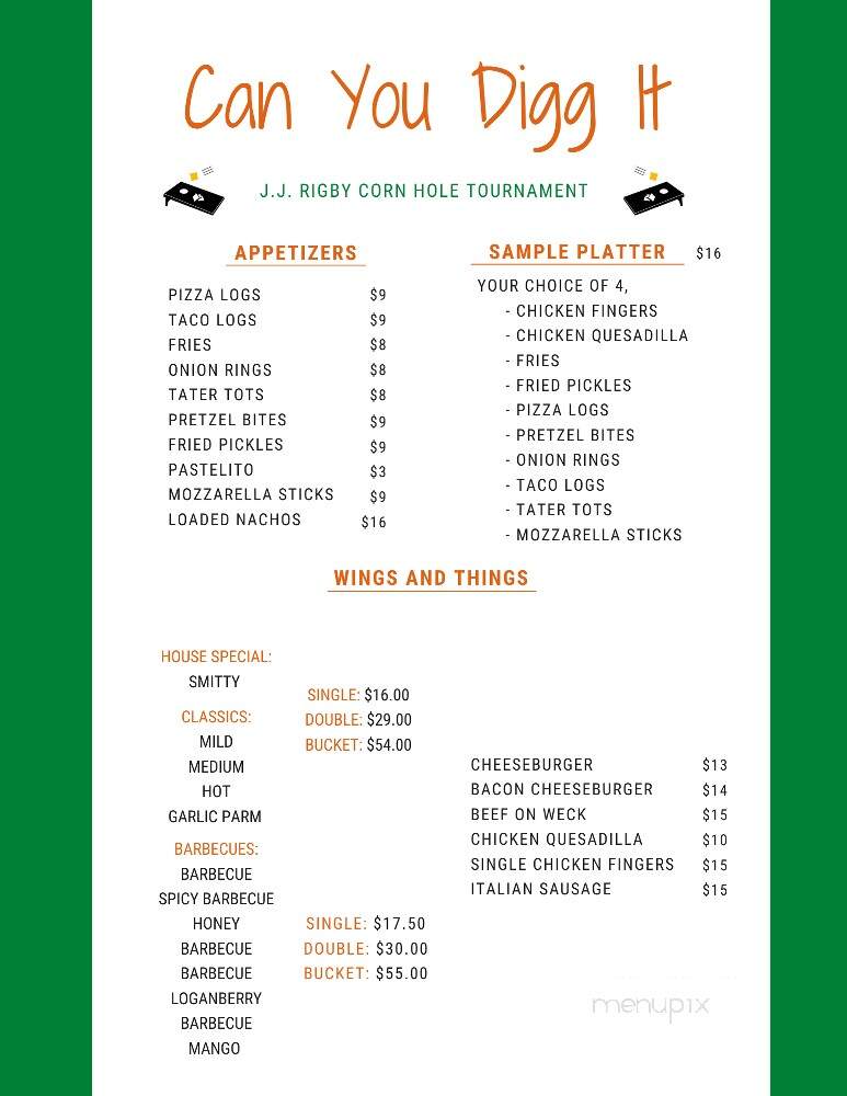 Can You Digg It - Buffalo, NY menu_pic