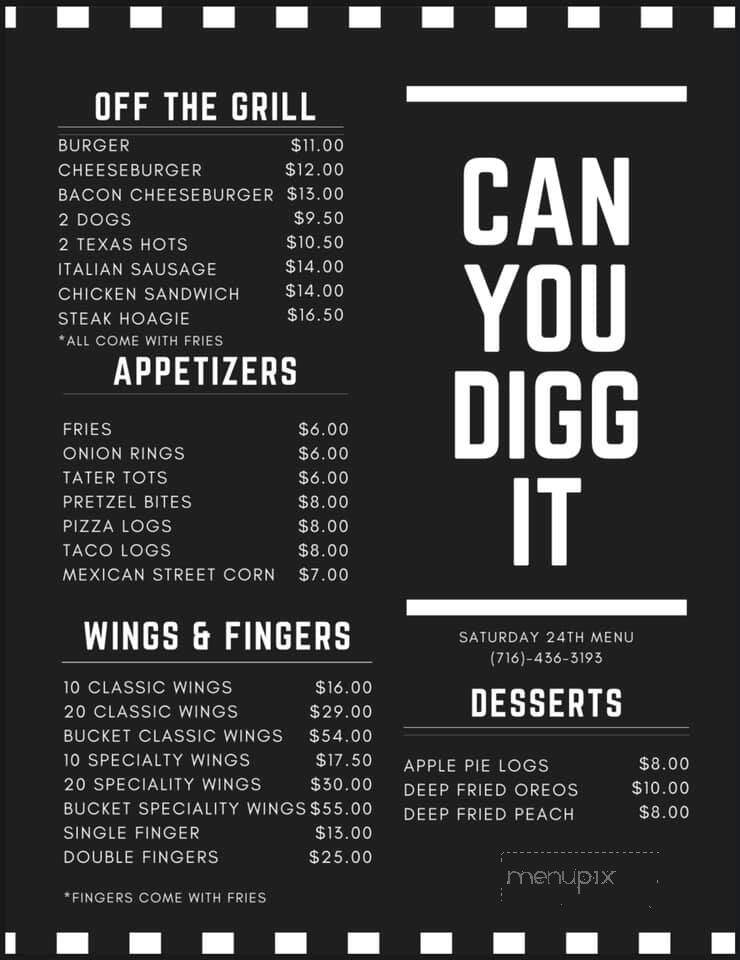 Can You Digg It - Buffalo, NY menu_pic